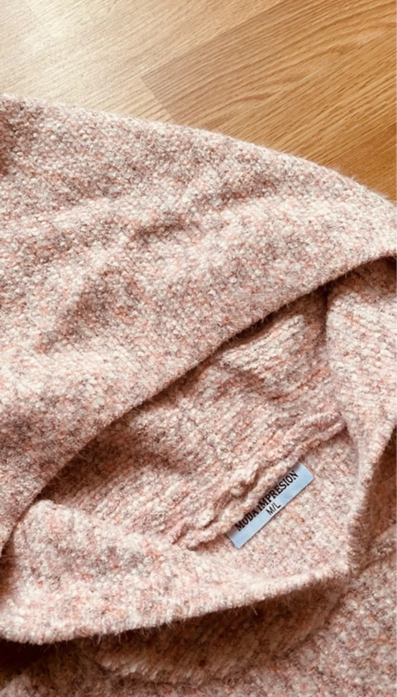 Roze gebreide hoodie – photo 3